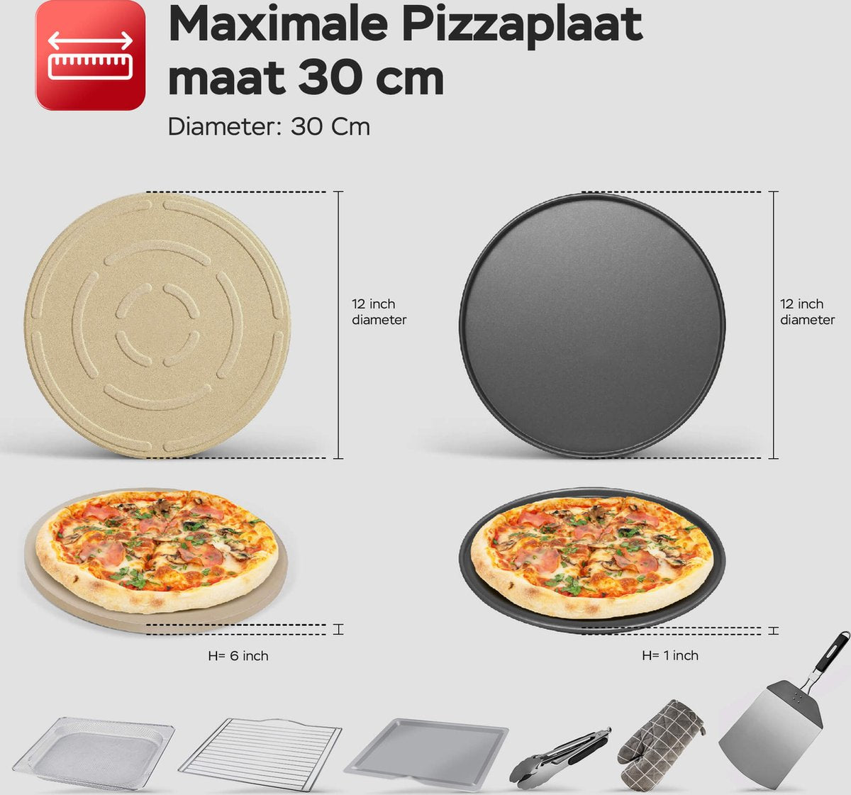 PO12 Elektrische Pizza Oven – Slimme Pizzaoven