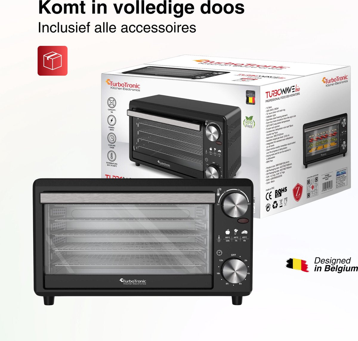 FD14 Voedseldroger - Droogoven - 14 Liter