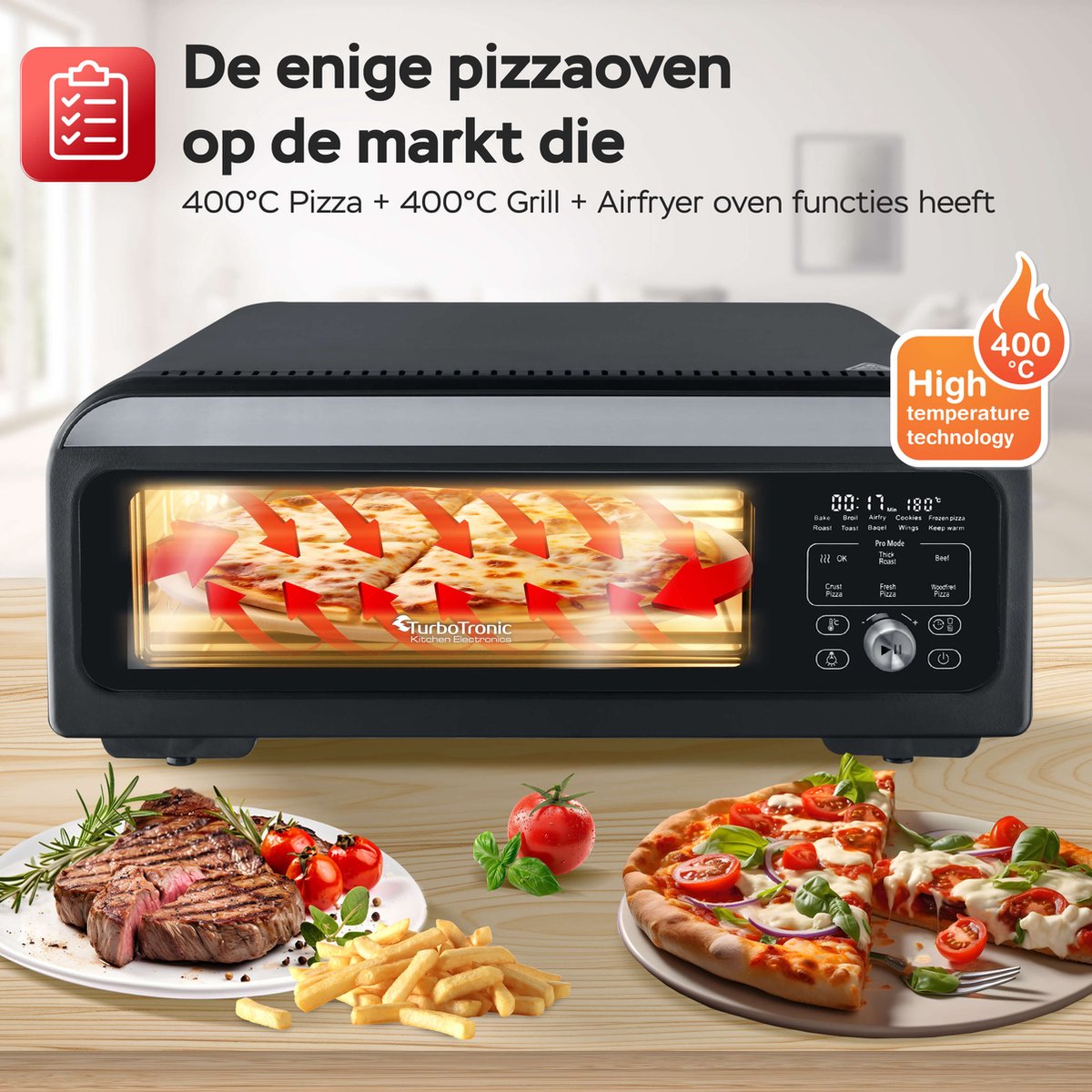 PO12 Elektrische Pizza Oven – Slimme Pizzaoven