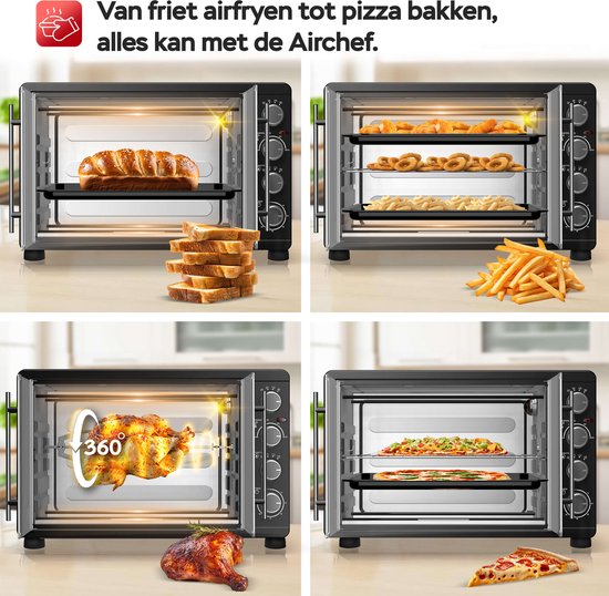 FEO55 Vrijstaande Oven met Franse Deuren - 55L
