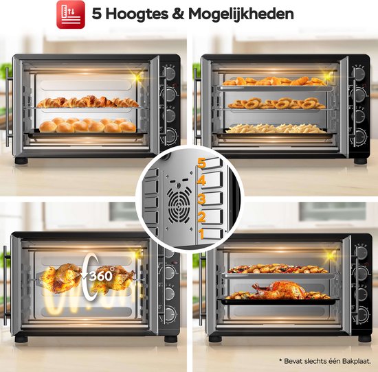FEO45 Elektrische Oven met Franse deuren - 45L