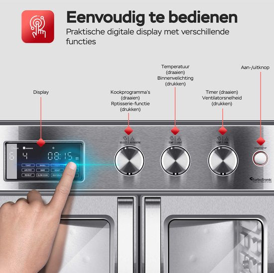 AFD32 Vrijstaande Oven & Airfryer - 32 Liter