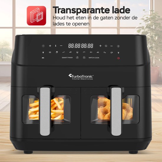 DAF6W - Dubbele Airfryer - 9L - 1600W