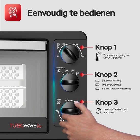 EV14 Vrijstaande oven - Mini oven 14 Liter