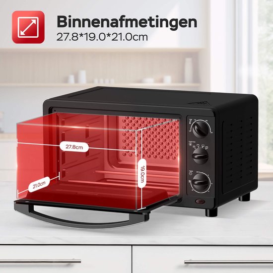 EV14 Vrijstaande oven - Mini oven 14 Liter