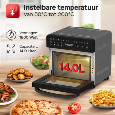 AFO14 Airfryer XXL en Vrijstaande Oven - 14 Liter