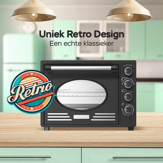 EV35 Elektrische vrijstaande retro oven - 35 Liter