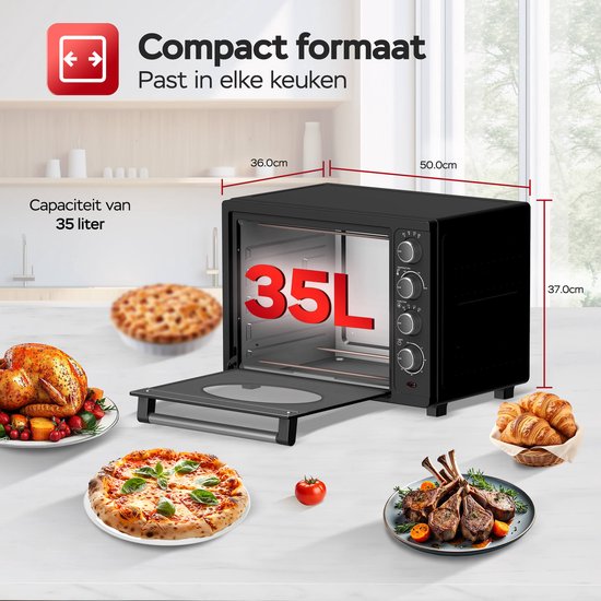 EV35 Elektrische vrijstaande retro oven - 35 Liter