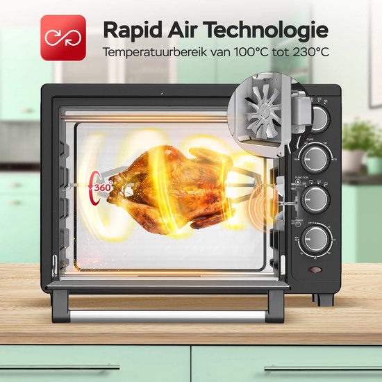 EV35 Elektrische vrijstaande retro oven - 35 Liter