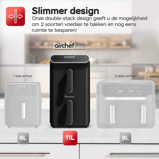 AF-500D - Dubbele Airfryer - 11L - Airfryer XXL