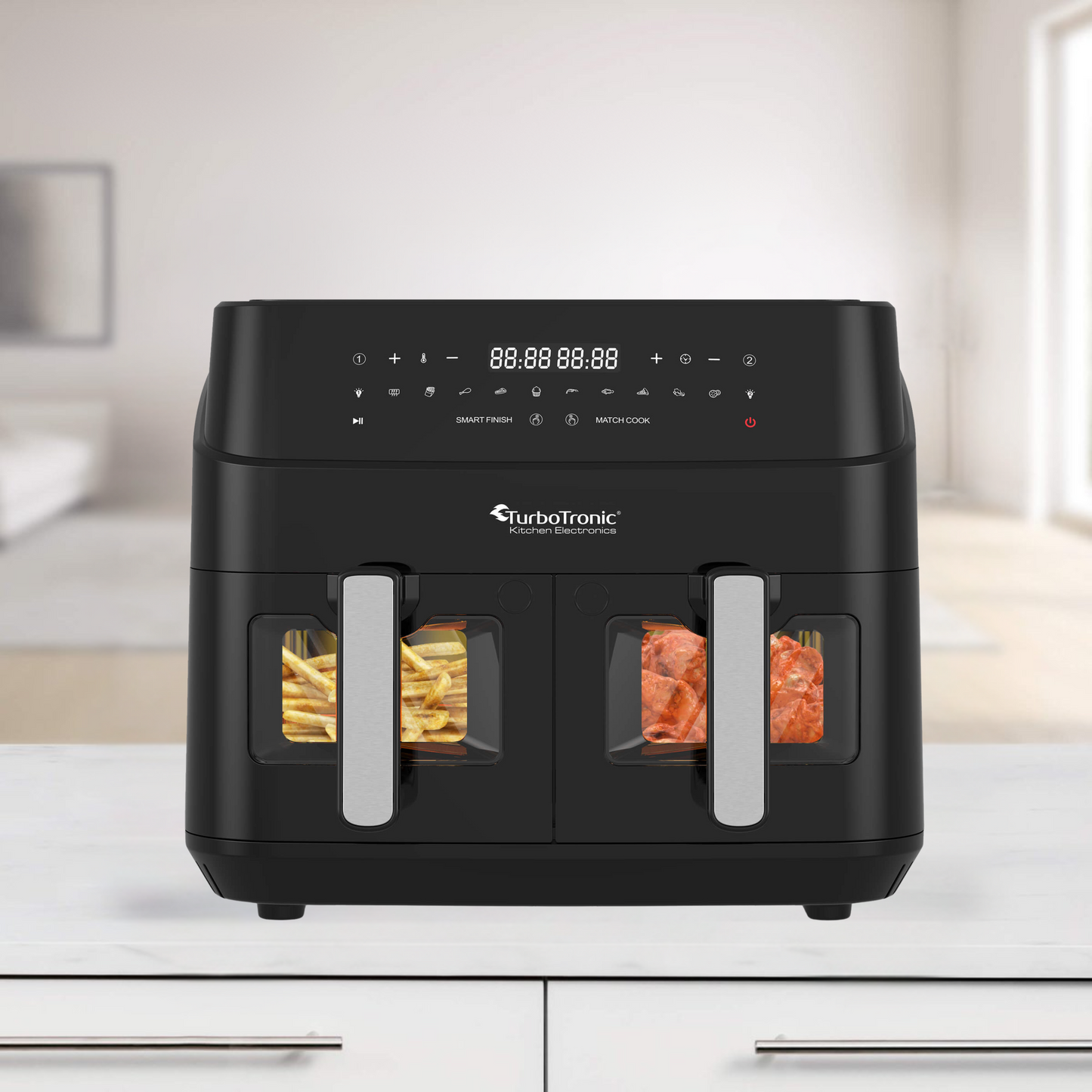 DAF6W - Dubbele Airfryer - 9L - 1600W