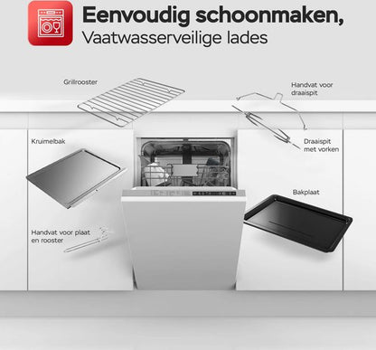 EV35TS Vrijstaande oven 35L