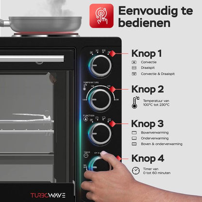 EV35TS Vrijstaande oven 35L